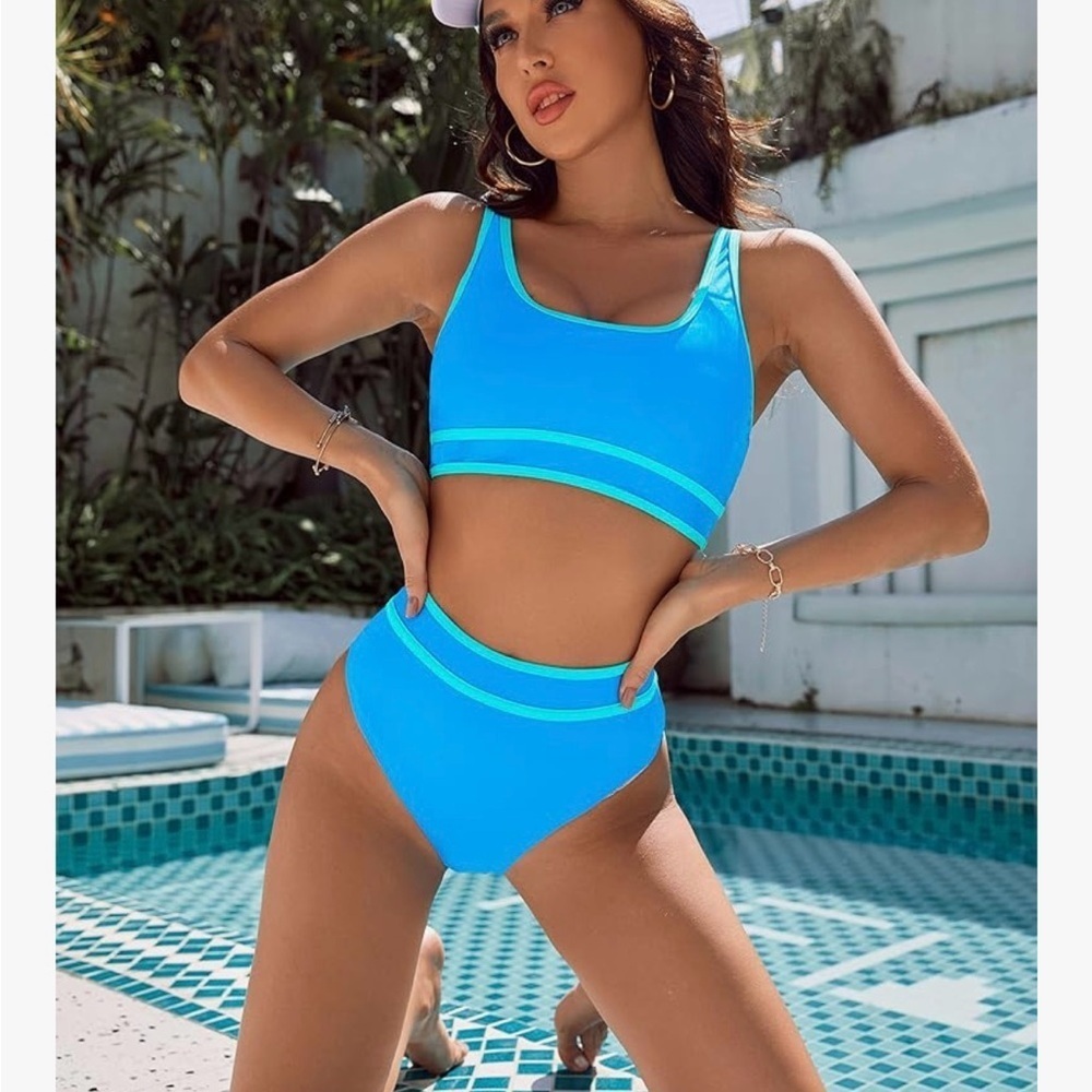 NWT Blue and Aqua Bikini Set - Picture 5 of 10